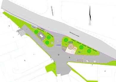 Dorfplatz Dorna Planung 2024 © Planungsbüro