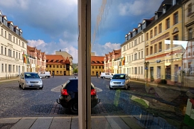 Markt Stadthaus Spiegel Auto © Gerhard Weber