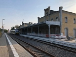 Neues Dach und Erhöhung Bahnsteig 1 im Jahr 2019